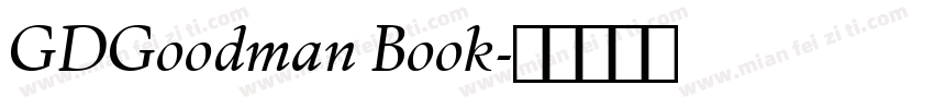 GDGoodman Book字体转换